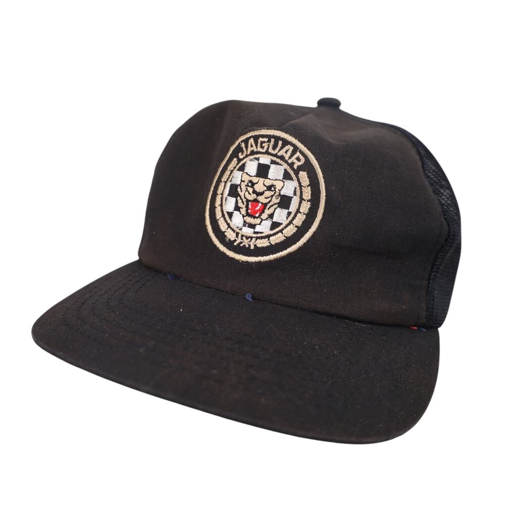 Jaguar Embroidered Black Trucker Hat
